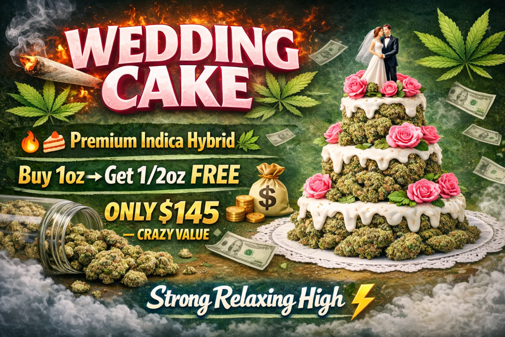 puff pass deal in guelph Wedding Cake BUY 1OZ GET FREE 1/2 OZ | $145